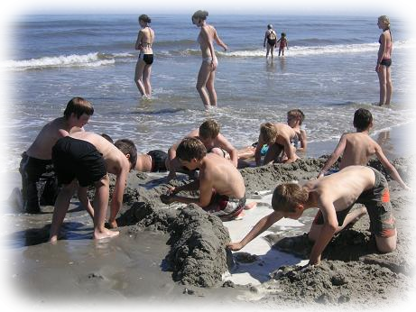 Kinderen op het strand